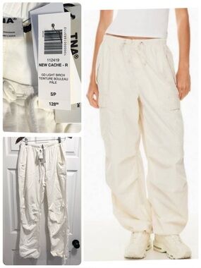 NWT Aritzia TNA New Cache Cargo Pants Gd Birch Utility Parachute Small Brand New